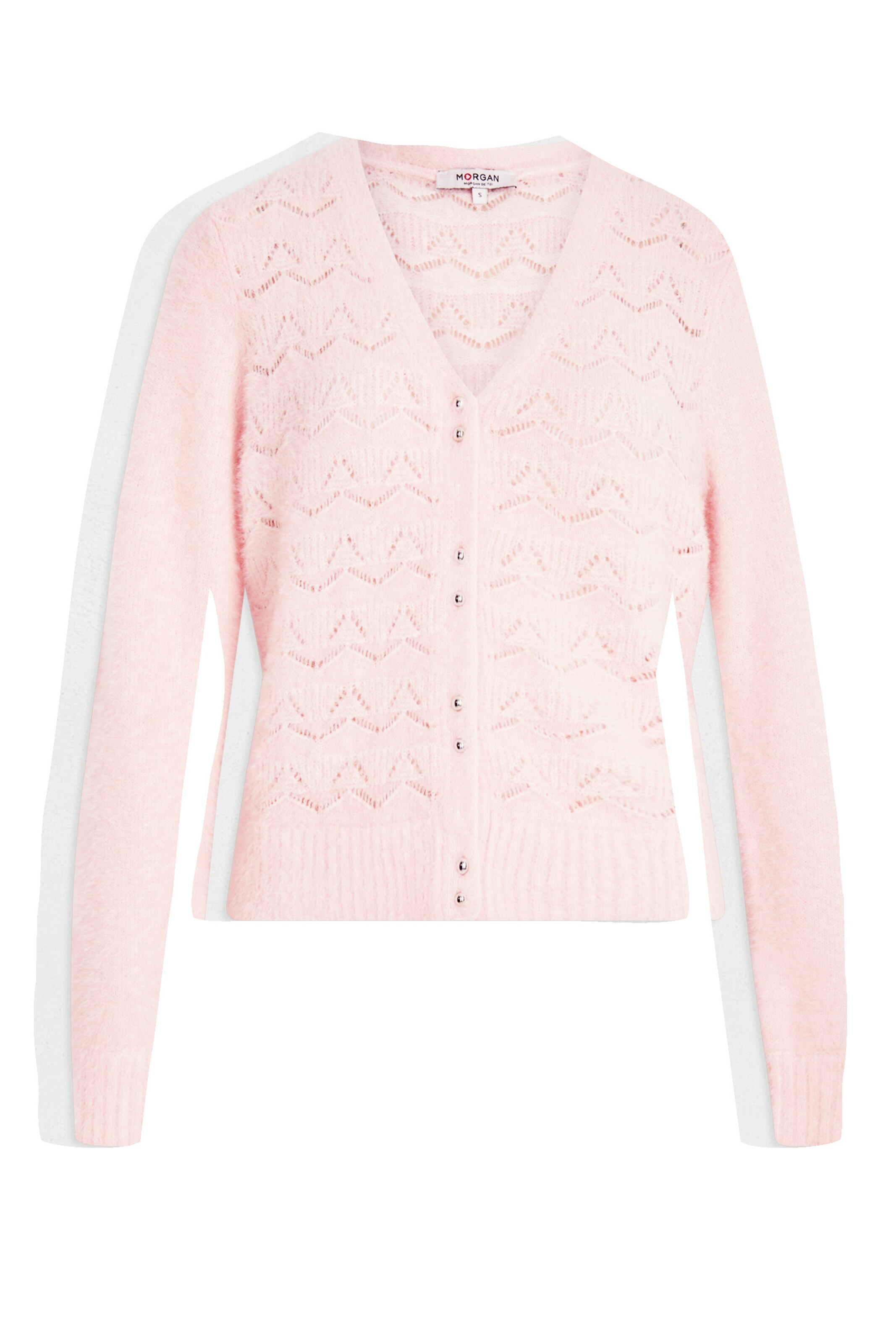 Morgan De Toi Knit cardigan in Pink: front