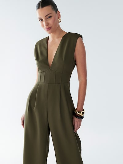 BWLDR Jumpsuit 'Romance' i XS i oliv, Produktvy