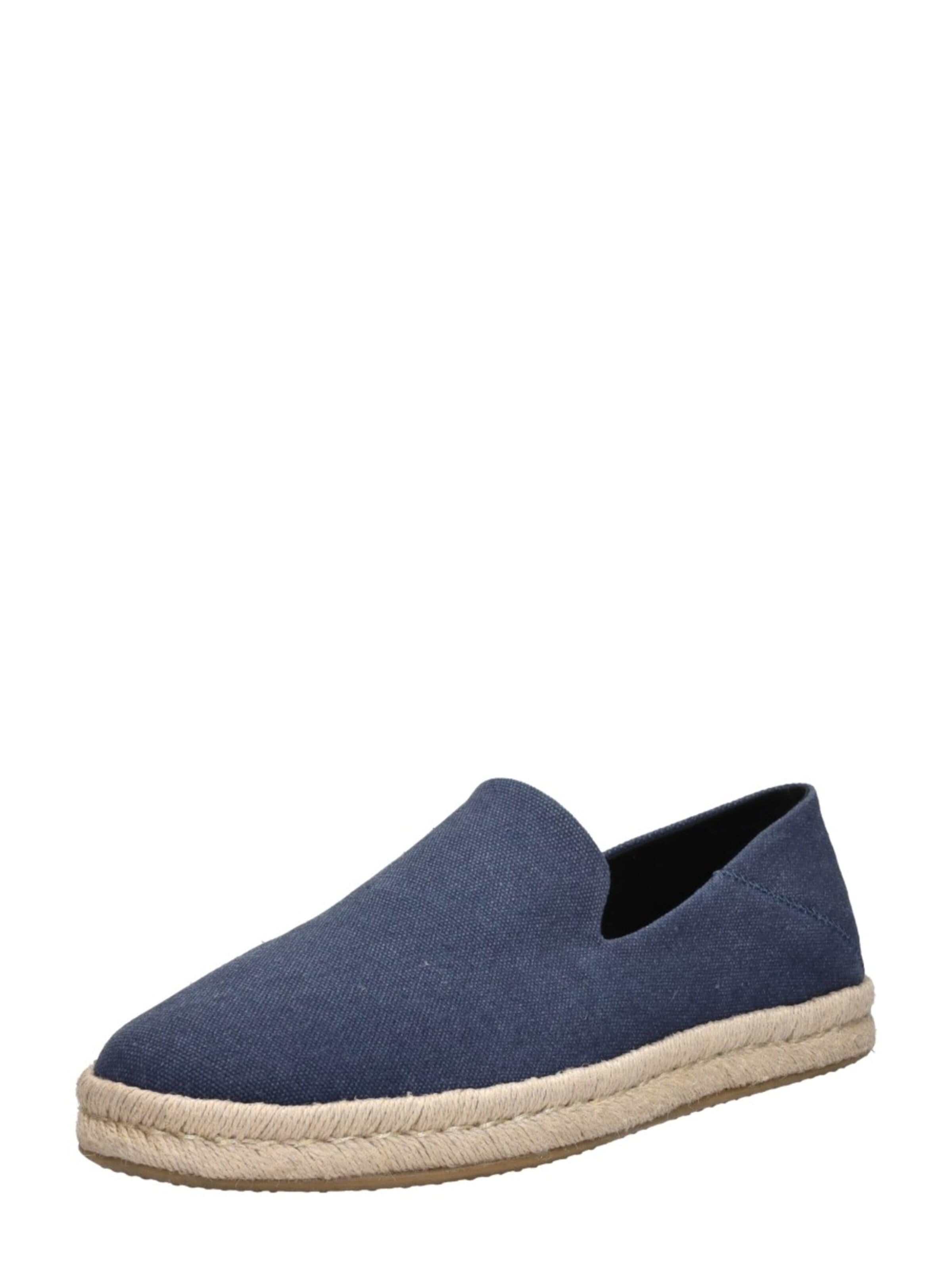 TOMS Instappers 'Santiago' in Blauw: voorkant