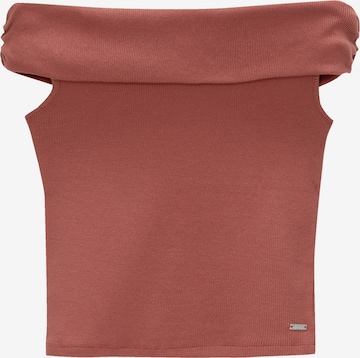 Pull&Bear Top – červená: přední strana