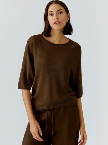 OUI Pullover in Braun: Vorderseite