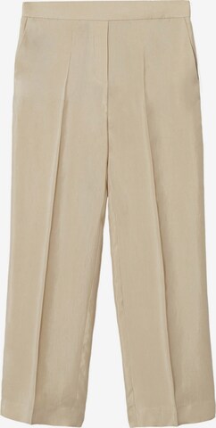 Loosefit Pantalon à plis 'dalia' MANGO en beige : devant