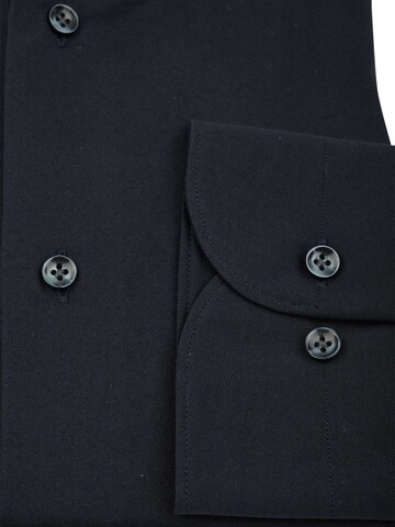 Profuomo Slim fit Overhemd 'Japanese Knitted' in Blauw