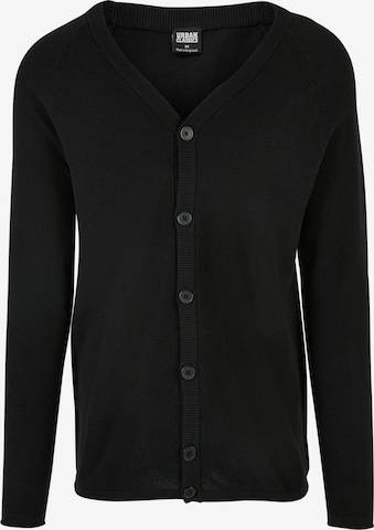Urban Classics Knit cardigan in Black: front