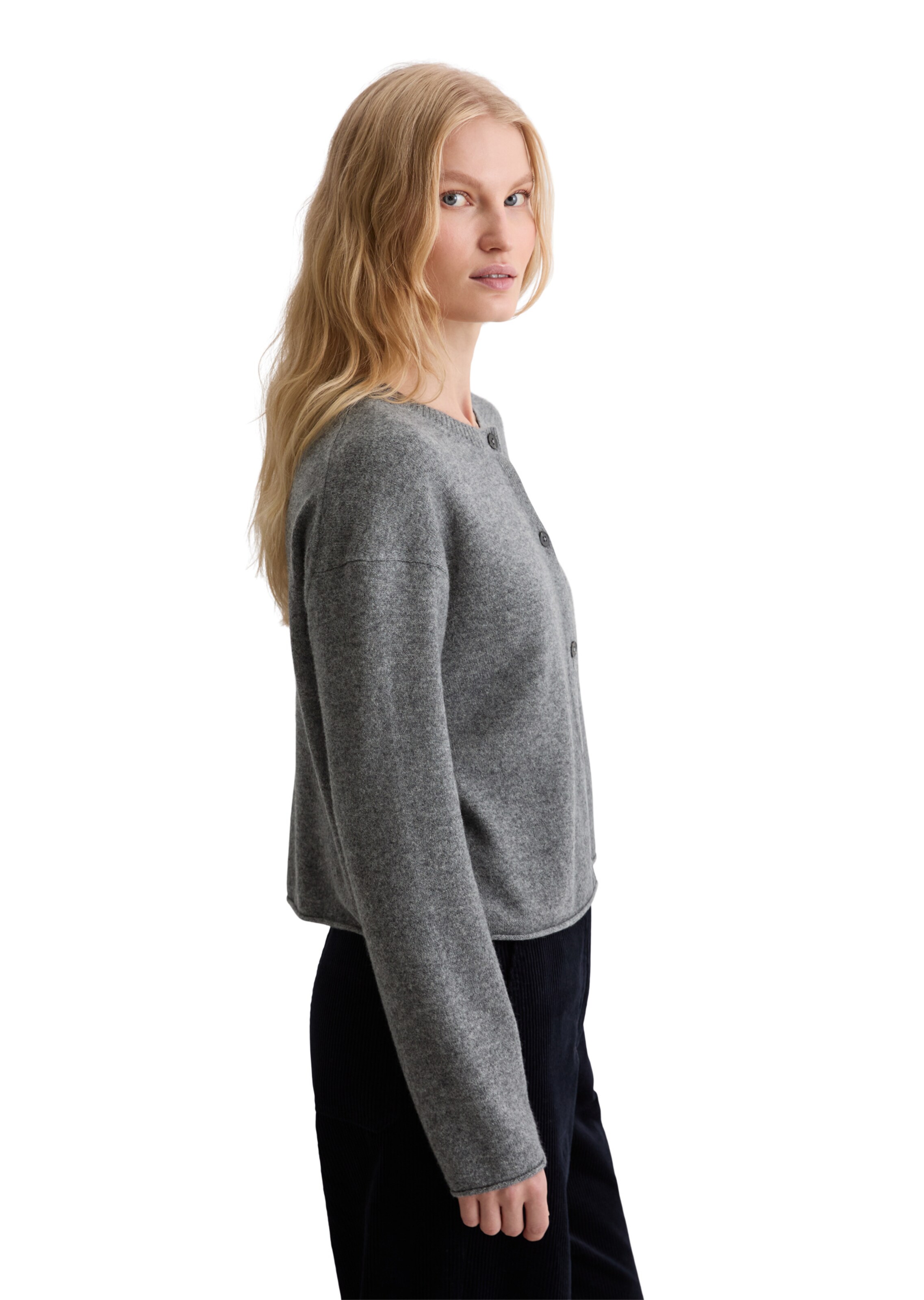 Marc O'Polo Gebreid vest in Grijs