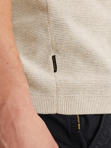 Maglietta 'Polo shirt with waffle texture' di PME Legend in bianco