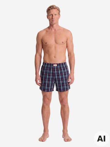 Boxers ' Mix Karos ' Sugar Pine en bleu : devant