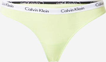 Calvin Klein Underwear Стринг 'CAROUSEL' в зелено: отпред