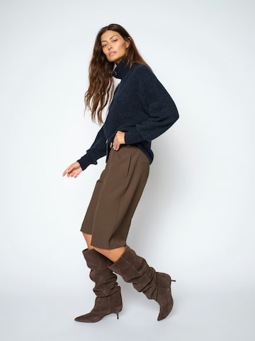 MOS MOSH Regular Broek 'Leyana Miley ' in Bruin