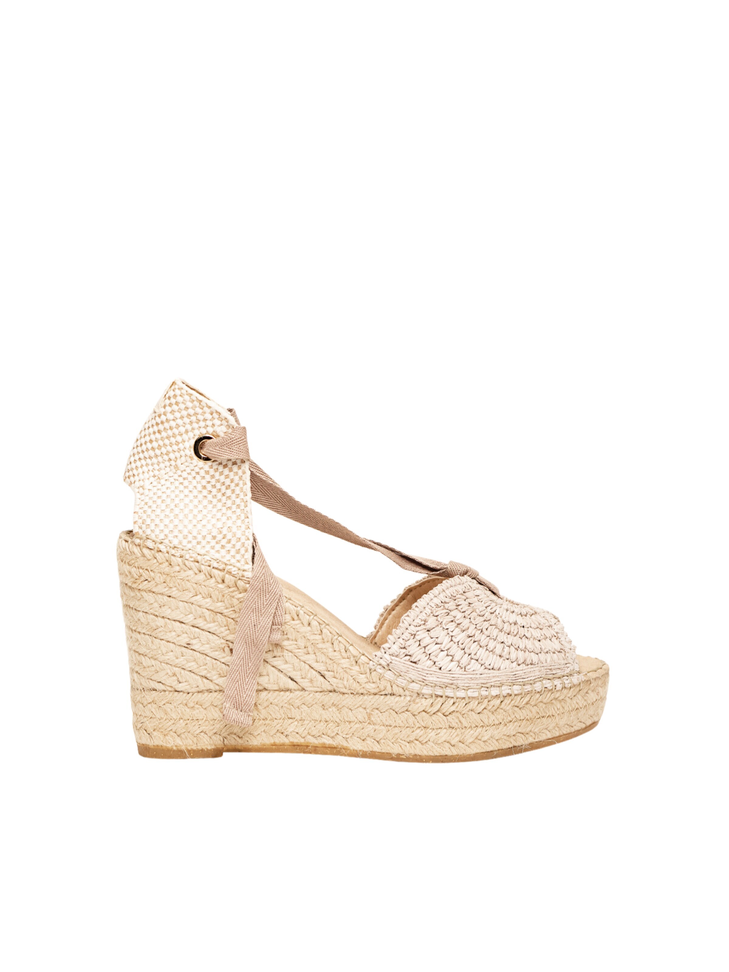 Alhamas Sandal 'Alpargata Cuña 10 cm' in Grey: front