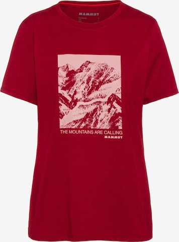 MAMMUT T-Shirt 'Core' in Rot: predná strana