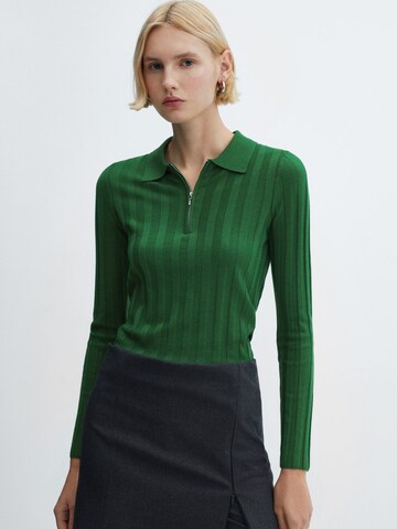 Pull-over 'LUKAPOL' MANGO en vert : devant