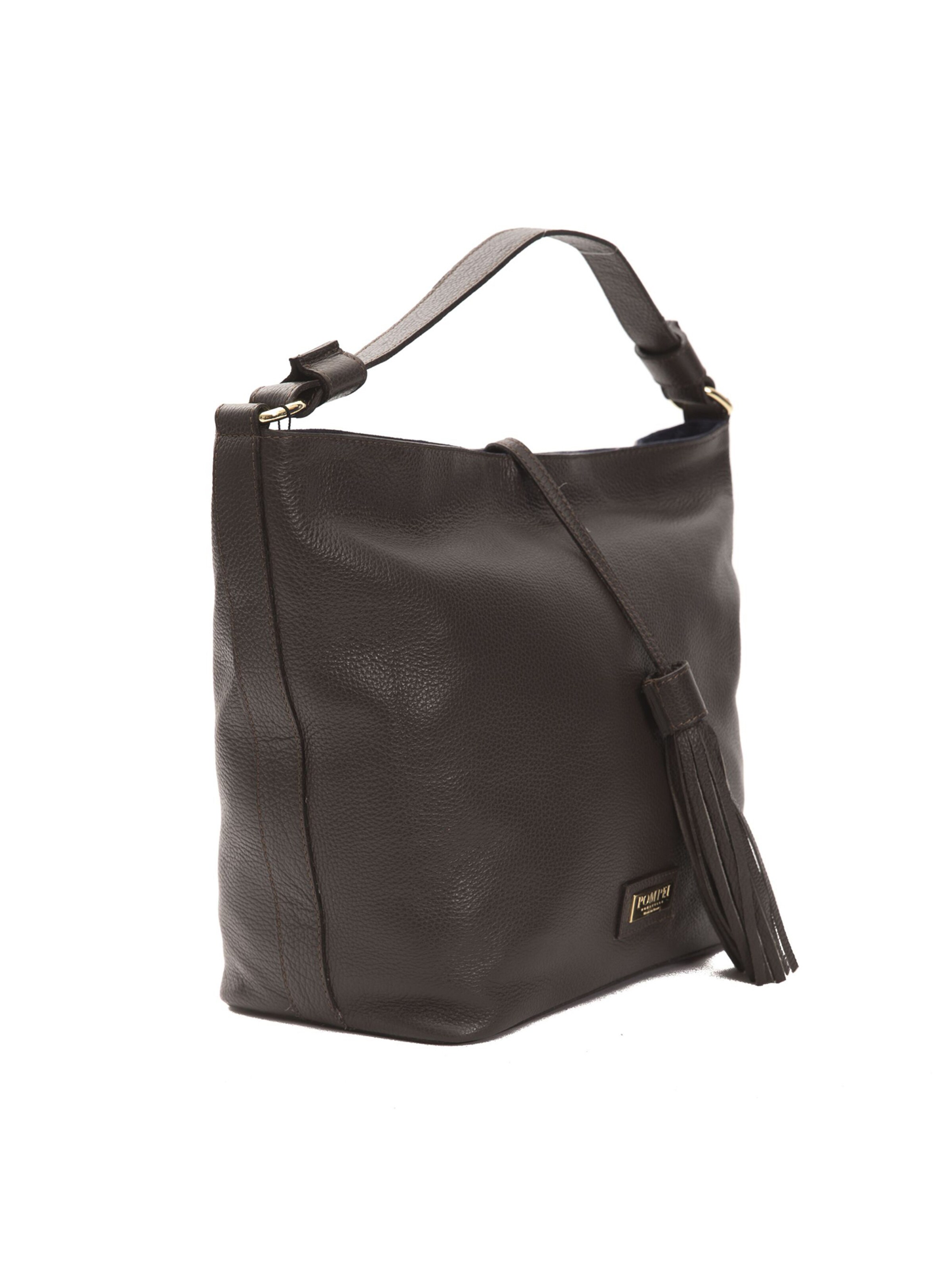 Sac bandoulière Donatella Pompei en marron : devant