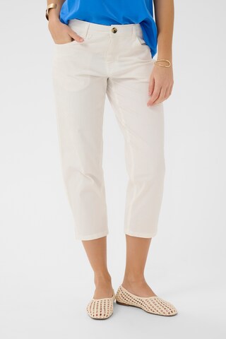 Cream Regular Trousers 'CRBerta' in White: front