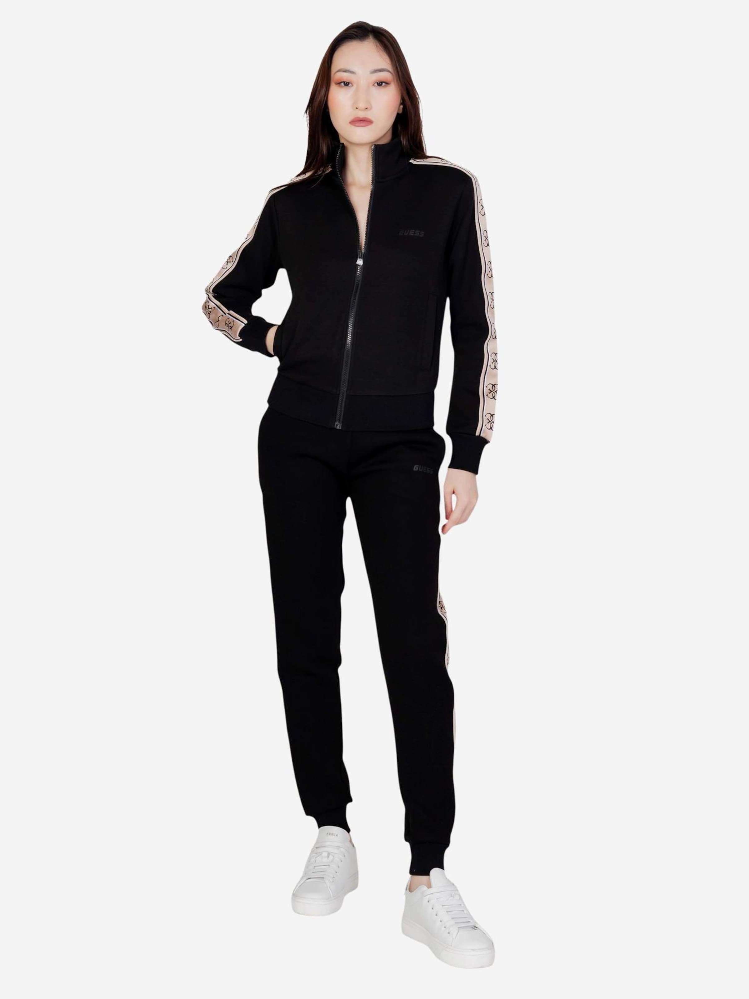 Giacca di felpa 'BRITNEY FULL ZIP V2YQ16 KB3P2' di GUESS in nero: frontale