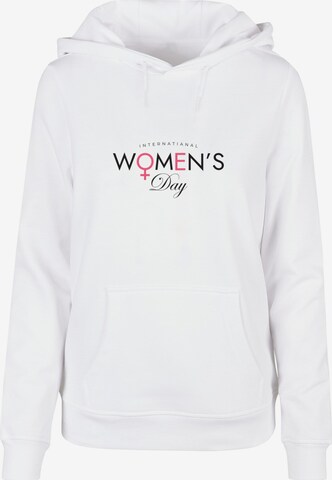 Merchcode Sweatshirt 'WD - International Women's Day' in Weiß: predná strana