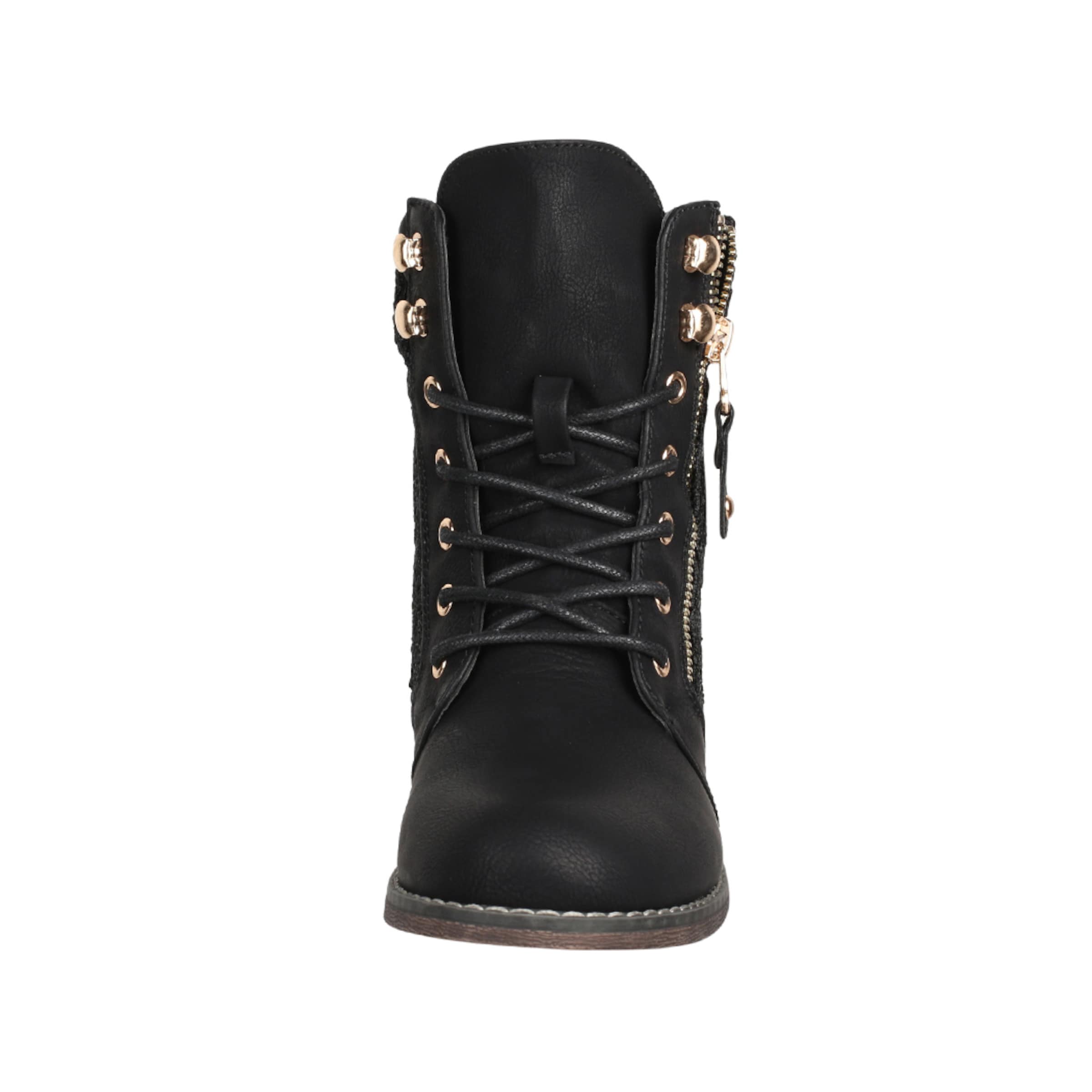 Elara Snørestøvletter i sort