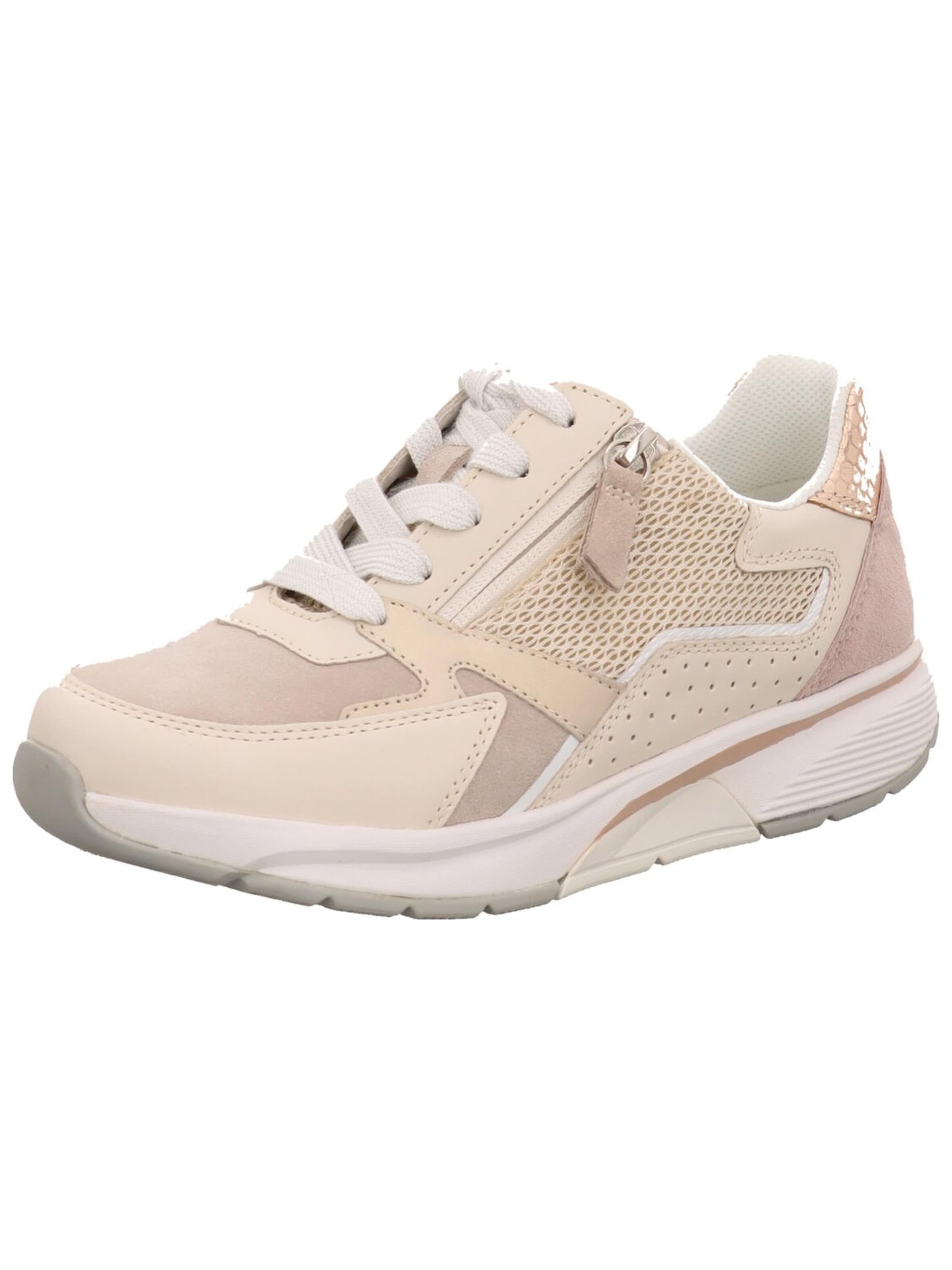 GABOR Sneaker low 'Schnürschuh Damen 86-878-33 Textil in beige'‌‌‌ in Beige: Vorderseite