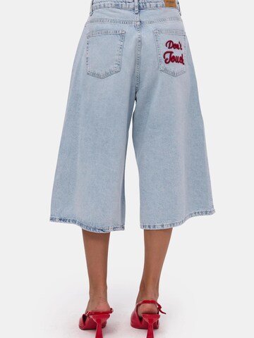 IT'S BASIC Baggy Jeans 'SUPER BAGGY  BERMUDA  SHORT'‌‌‌‌‌‌ in Blau