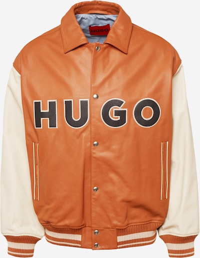 HUGO Red Tussenjas 'Luganos' in de kleur Crème / Kreeft / Zwart, Productweergave
