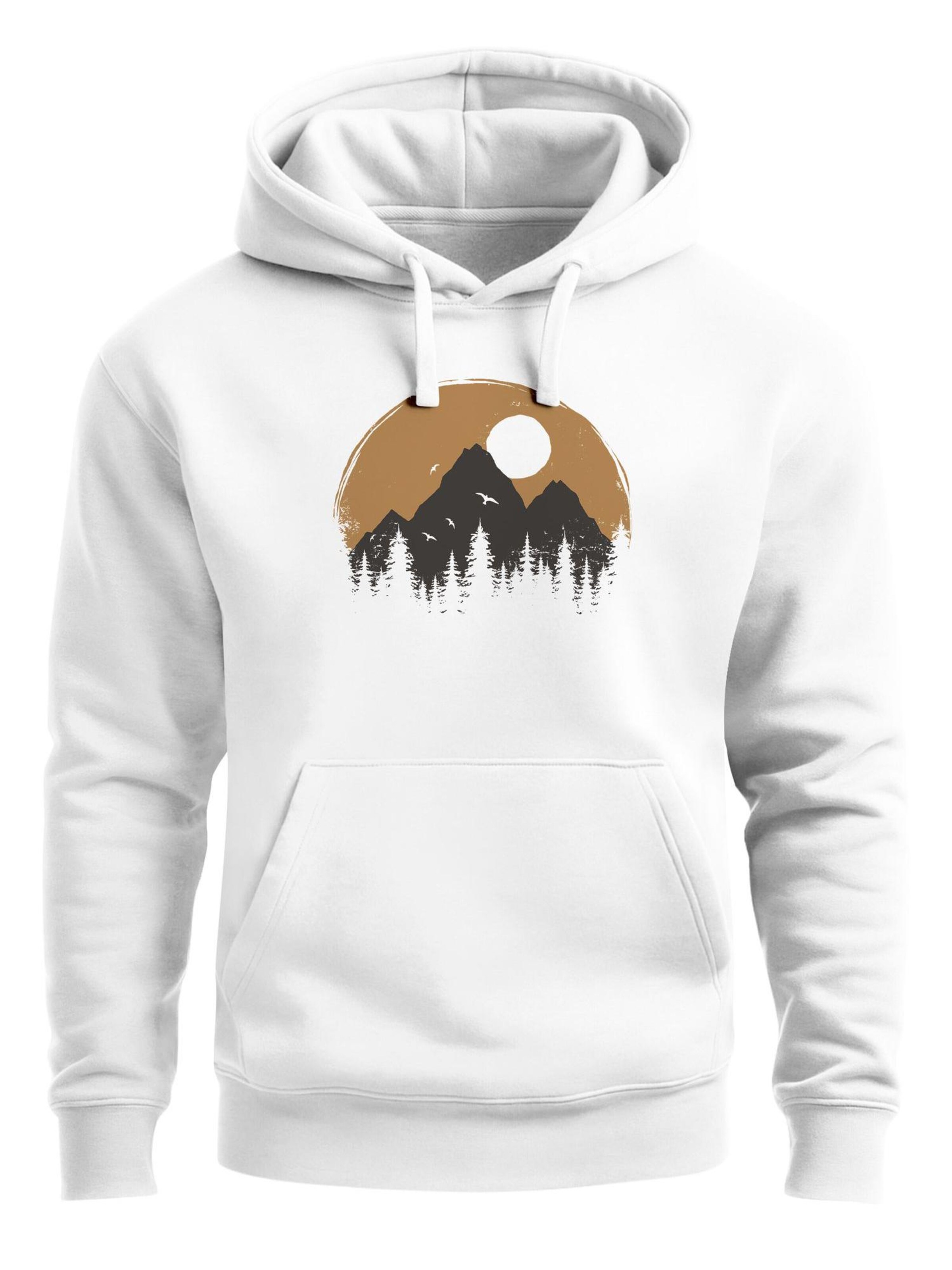 Neverless Sweatshirt 'Mountain Sun' in White: front