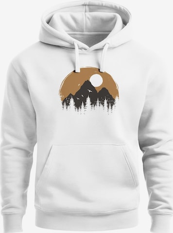 Neverless Sweatshirt 'Mountain Sun' in Weiß: Vorderseite