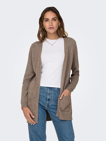 Cardigan 'LESLY' ONLY en marron : devant