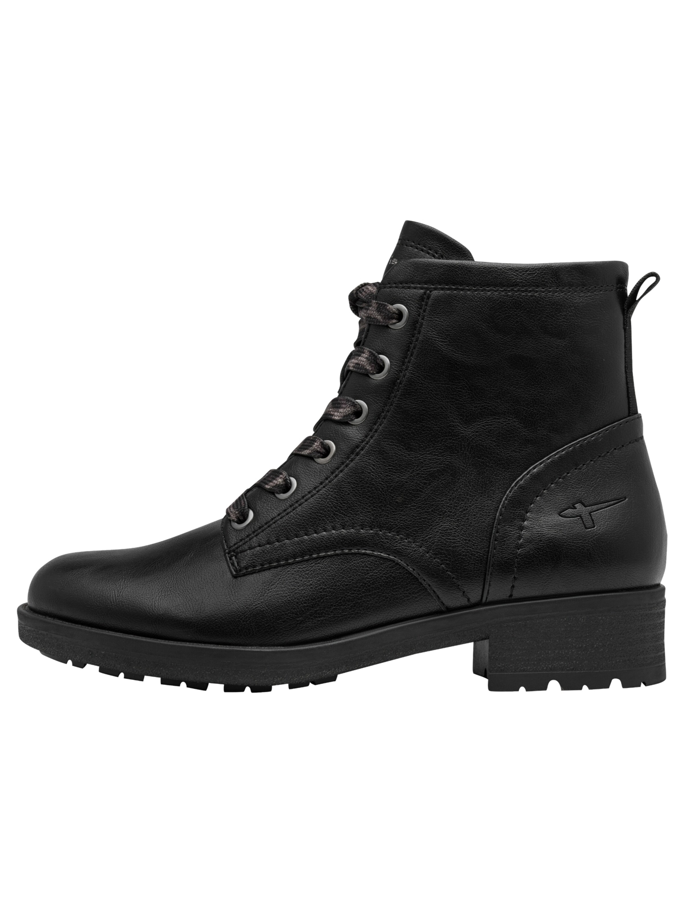 Tamaris Lace-Up Ankle Boots in Black