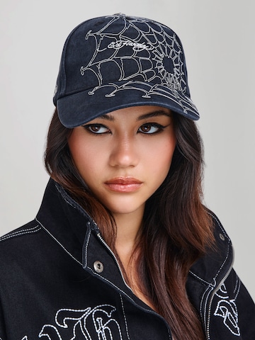 Ed Hardy Шапка с козирка в черно: отпред