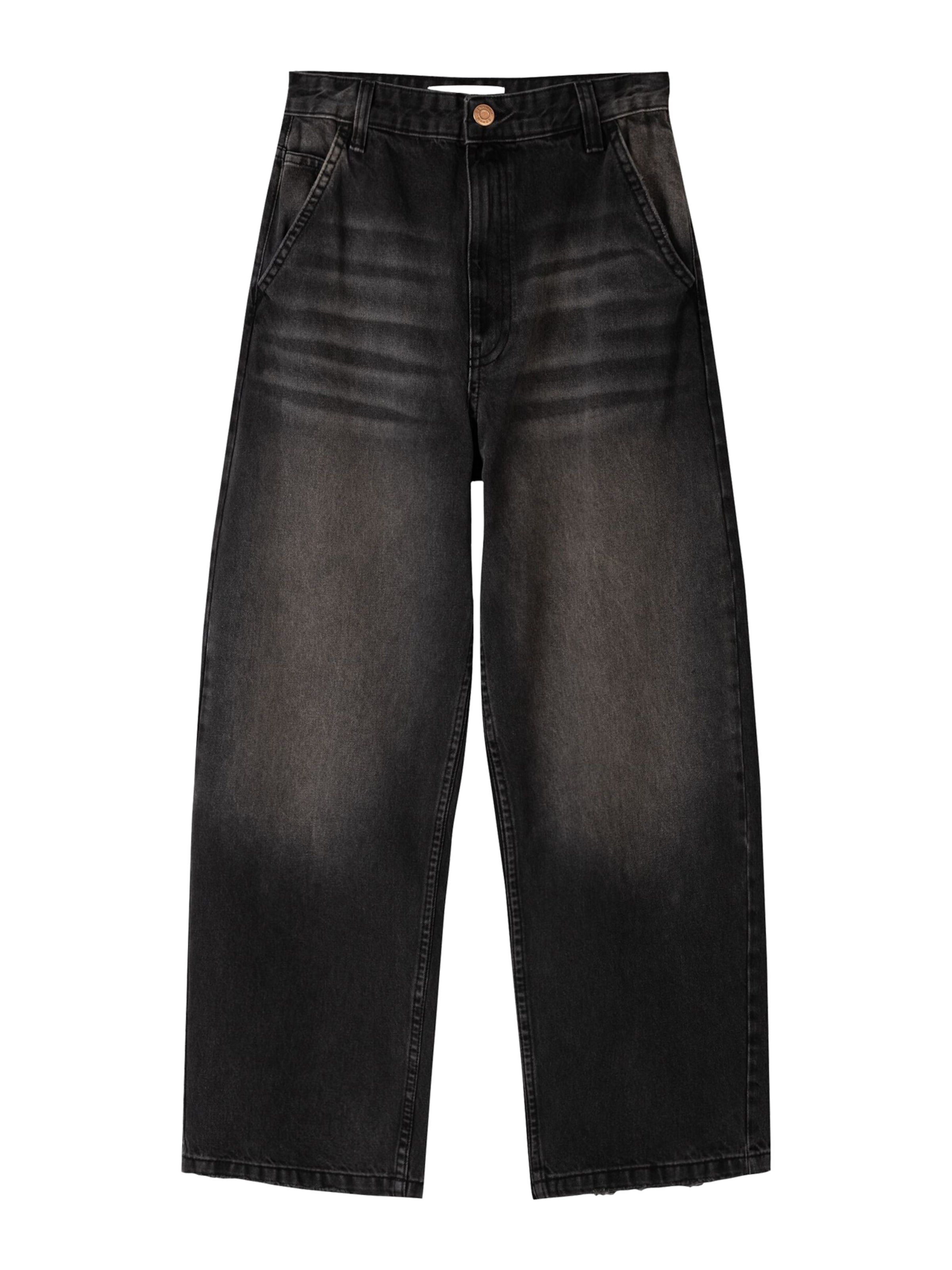 Bershka Loose fit Jeans in Black: front