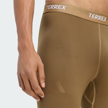 ADIDAS TERREXSkinny Hlače za vanjske uvjete - smeđa boja