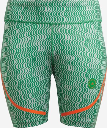 ADIDAS BY STELLA MCCARTNEY Skinny Sportsbukse 'Truepurpose Printed Cycling ' i grønn: forside