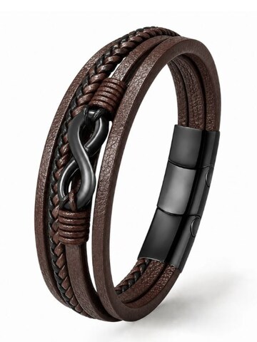UNIQAL Armband 'NICE' in Bruin: voorkant