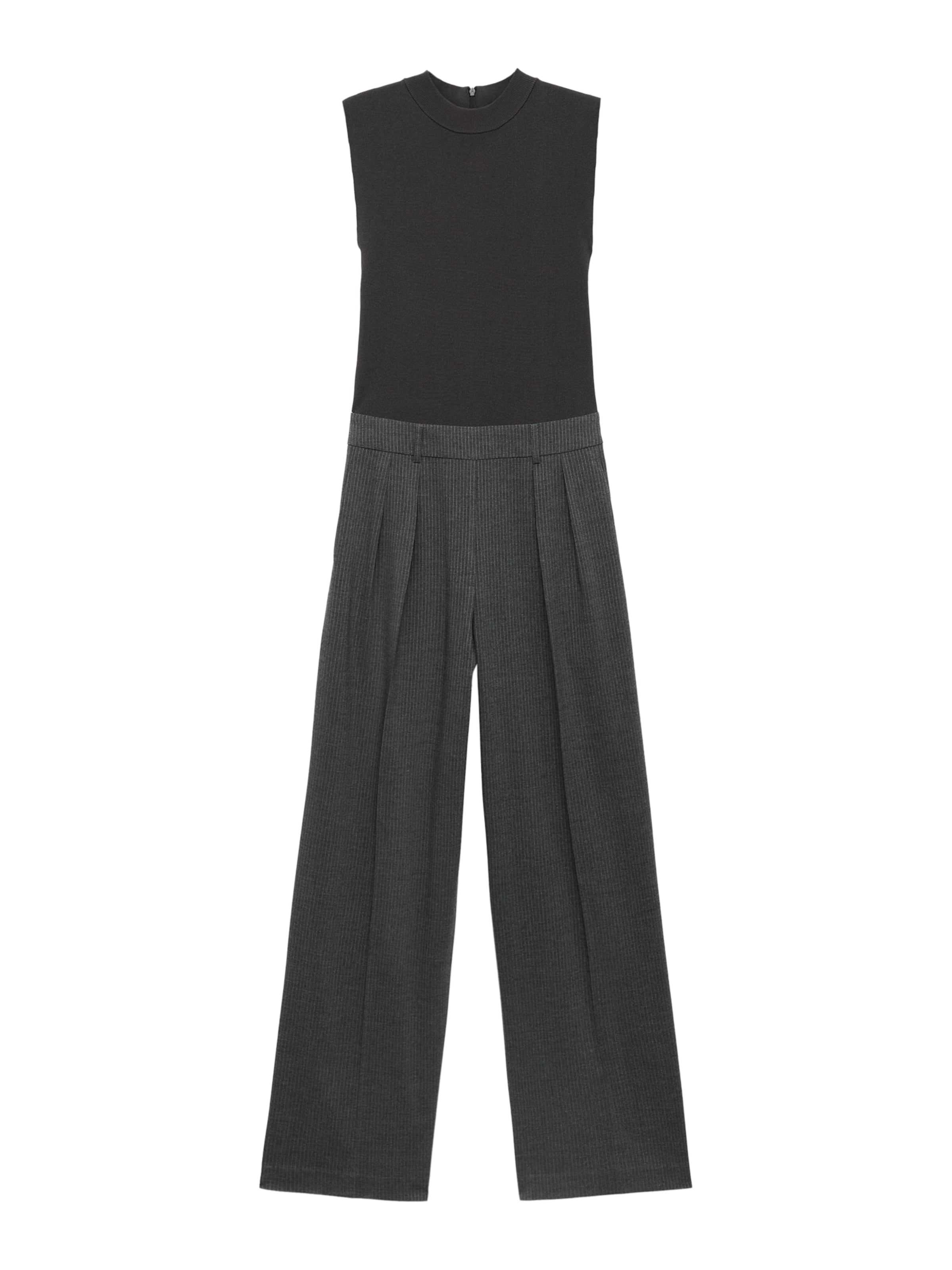 MANGO Jumpsuit in Grijs: voorkant