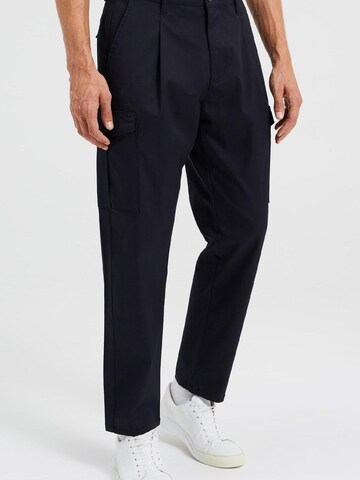 WE Fashion - Tapered Pantalón cargo en azul: frente