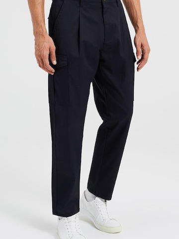 WE Fashion - Tapered Pantalón cargo en azul: frente