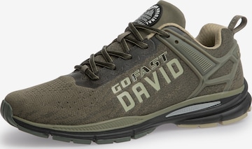 CAMP DAVID Leichter Sneaker im Strick-Design in Grün: Vorderseite
