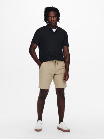 Only & Sons Regular Shorts 'Leo' in Beige