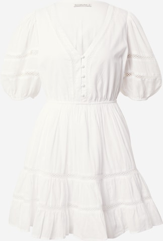 Robe Abercrombie & Fitch en blanc : devant