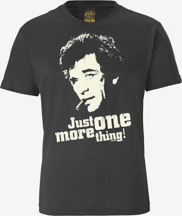 LOGOSHIRT Shirt 'Columbo - Just One More Thing' in Grijs: voorkant