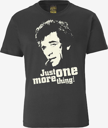 LOGOSHIRT Shirt 'Columbo - Just One More Thing' in Grey: front