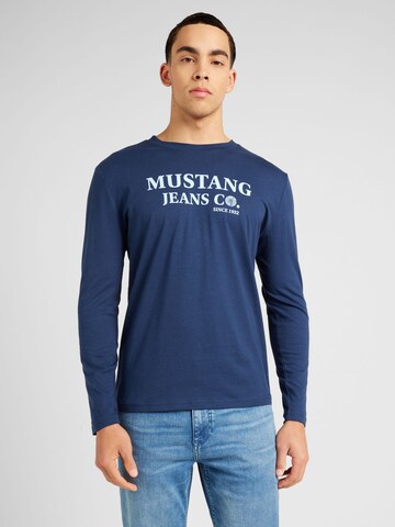 MUSTANG - Camisa 'ASHEVILLE' em azul: frente