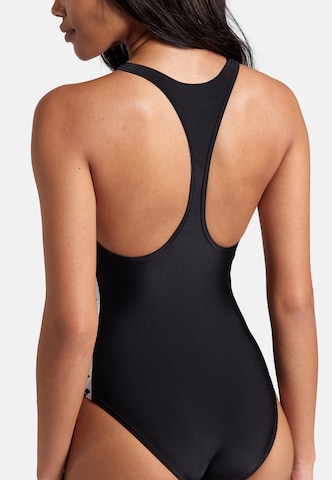 ARENABustier Sportski kupaći kostim 'ICONS' - crna boja