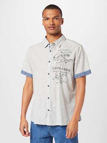 CAMP DAVID Regular Fit Hemd in Blau: Vorderseite