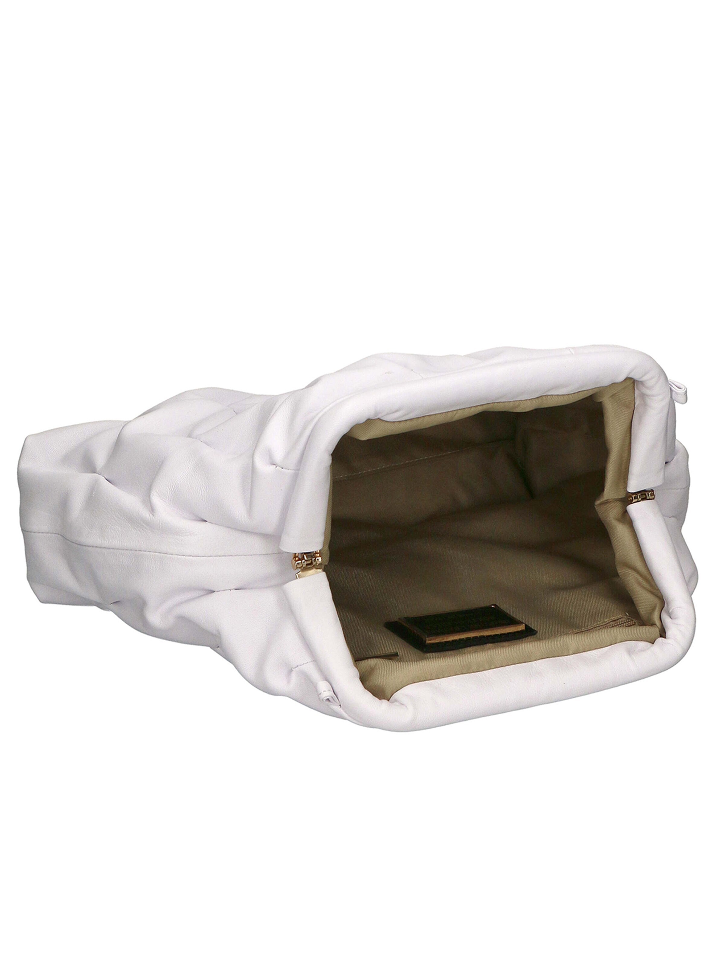 Pochette 'Pochette Verona in Pelle Sauvage - Tracolla Regolabile Made in Italy' di Gave Lux in bianco
