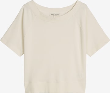Sweat-shirt Marc O'Polo en beige : devant