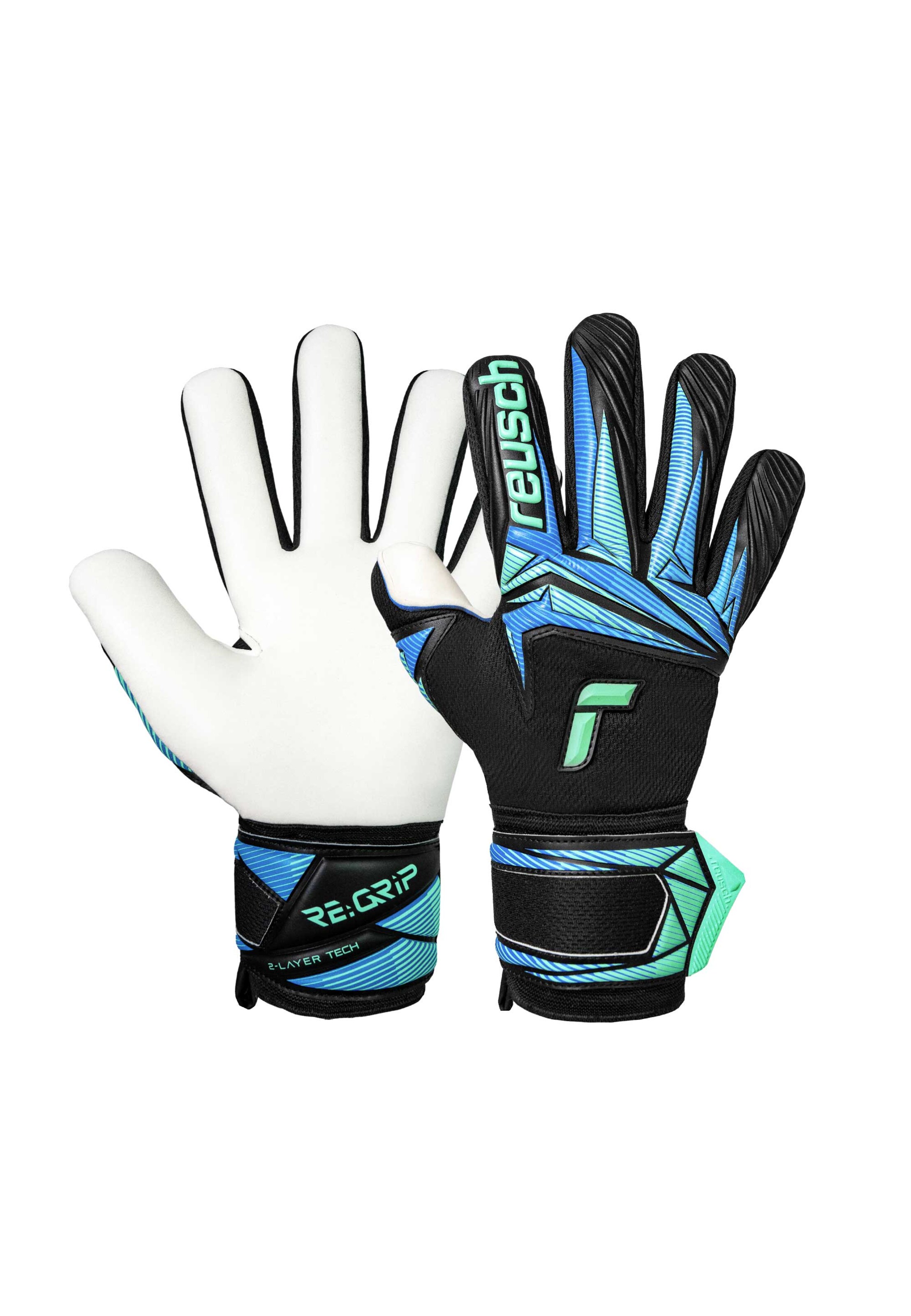 REUSCH Sporthandschoenen 'Attrakt RE:GRIP NC' in Blauw: voorkant