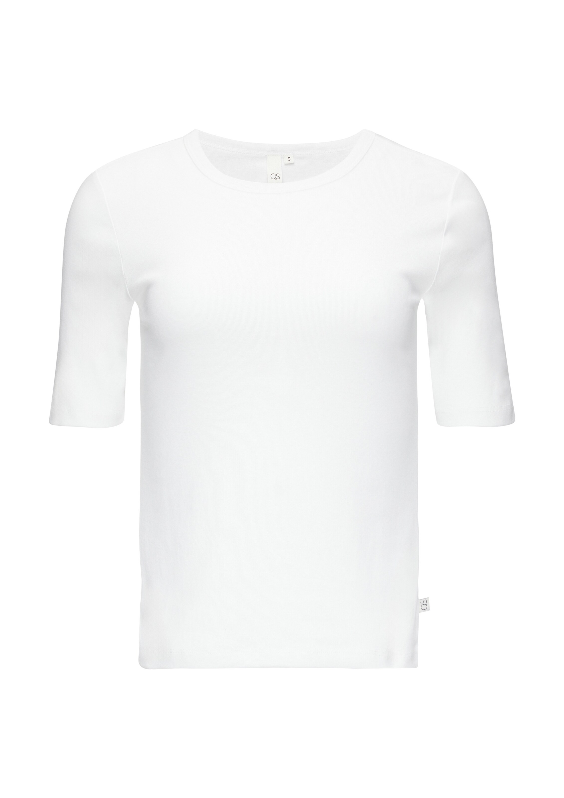 T-shirt QS en blanc : devant