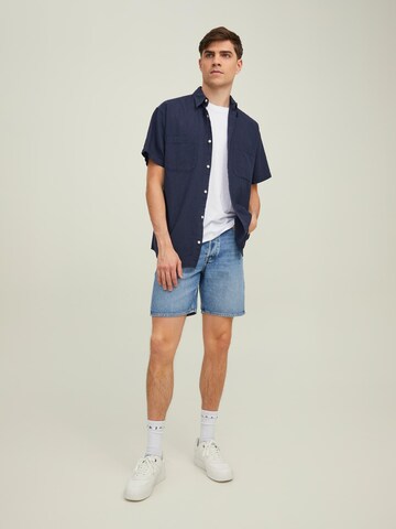 mėlyna JACK & JONES Standartinis modelis Marškiniai 'Breezy'