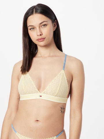 Tommy Jeans Triangle Bra in Yellow: front